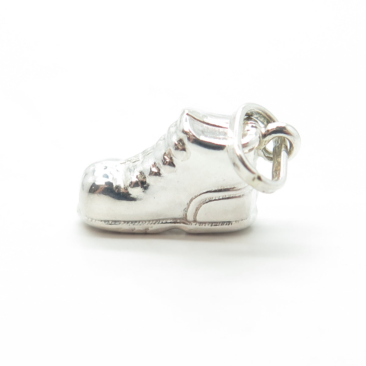 925 Sterling Silver Vintage Italy Boot Shoe 3D Charm Pendant