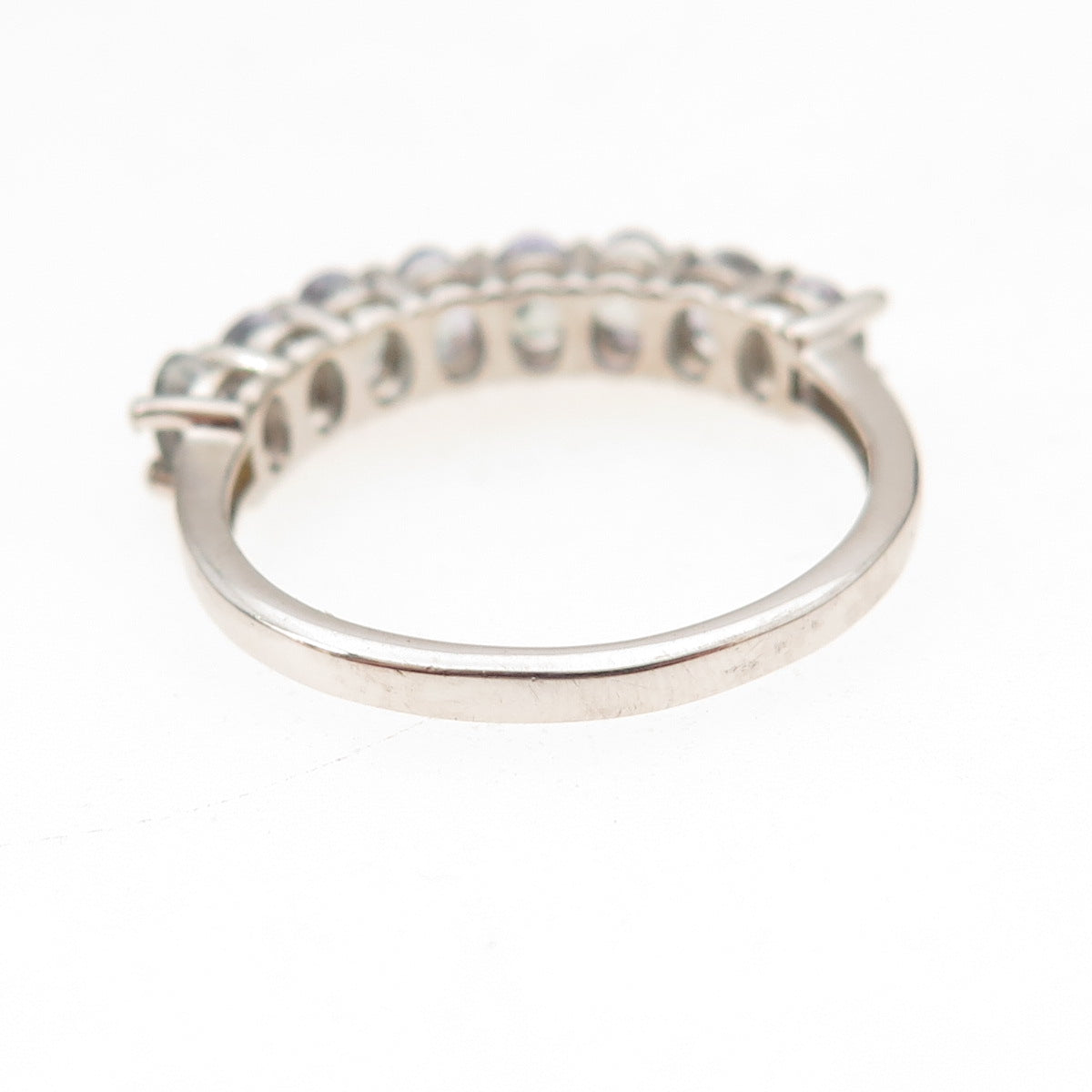Chuck Clemency 925 Sterling Silver Real Oval-Cut Tanzanite Ring Size 8