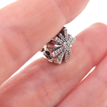 Pandora 925 Sterling Silver C Z Ice Crystal Clip Charm