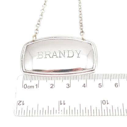 EPNS 925 Sterling Silver Vintage England Brandy Bottle Tag