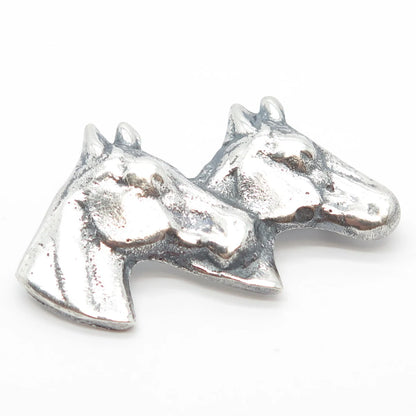 925 Sterling Silver Vintage Horse's Head Pin Brooch
