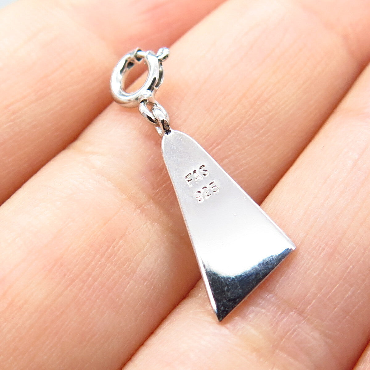 925 Sterling Silver Vintage Flippers Diving Pendant
