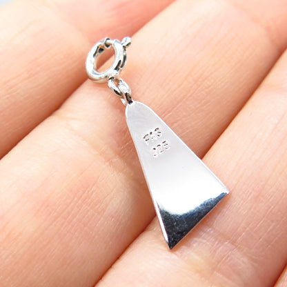 925 Sterling Silver Vintage Flippers Diving Pendant