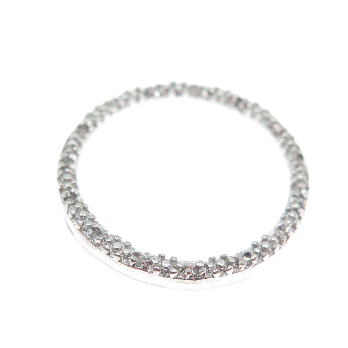 CHARLES WINSTON 925 Sterling Silver Real Diamond Circle of Life Slide Pendant