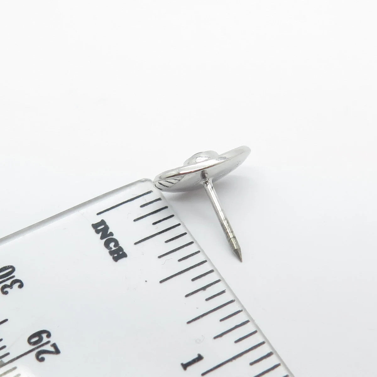 925 Sterling Silver Vintage Real Mother-of-Pearl Textured Tie Clip