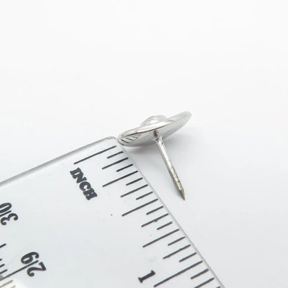 925 Sterling Silver Vintage Real Mother-of-Pearl Textured Tie Clip