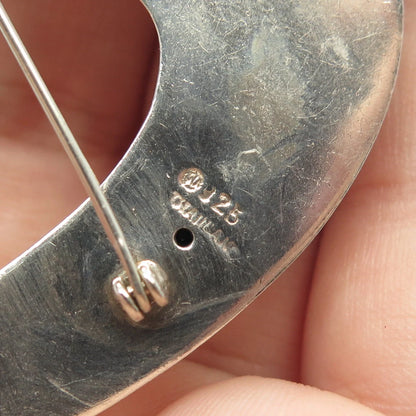 925 Sterling Silver Vintage Heart Pin Brooch