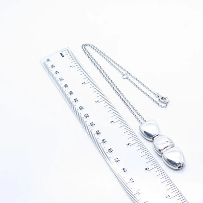 925 Sterling Silver Vintage C Z Rolo Chain Necklace 16"