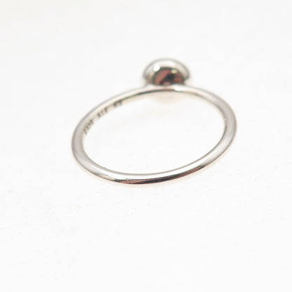 Pandora 925 Sterling Silver Real Citrine November Birthstone Droplet Ring Size 6