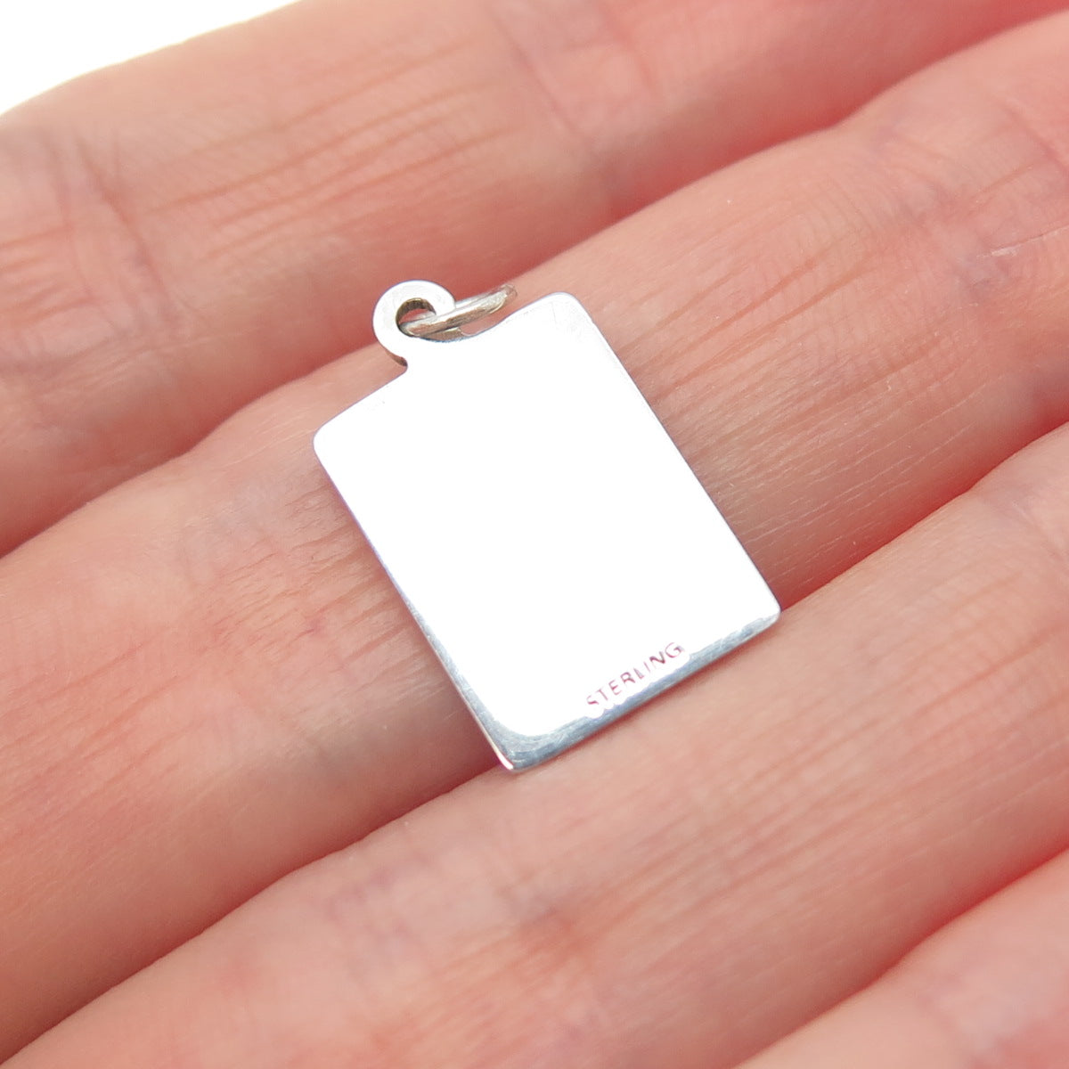 925 Sterling Silver Red Enamel You Are Awesome Minimalist Charm Pendant