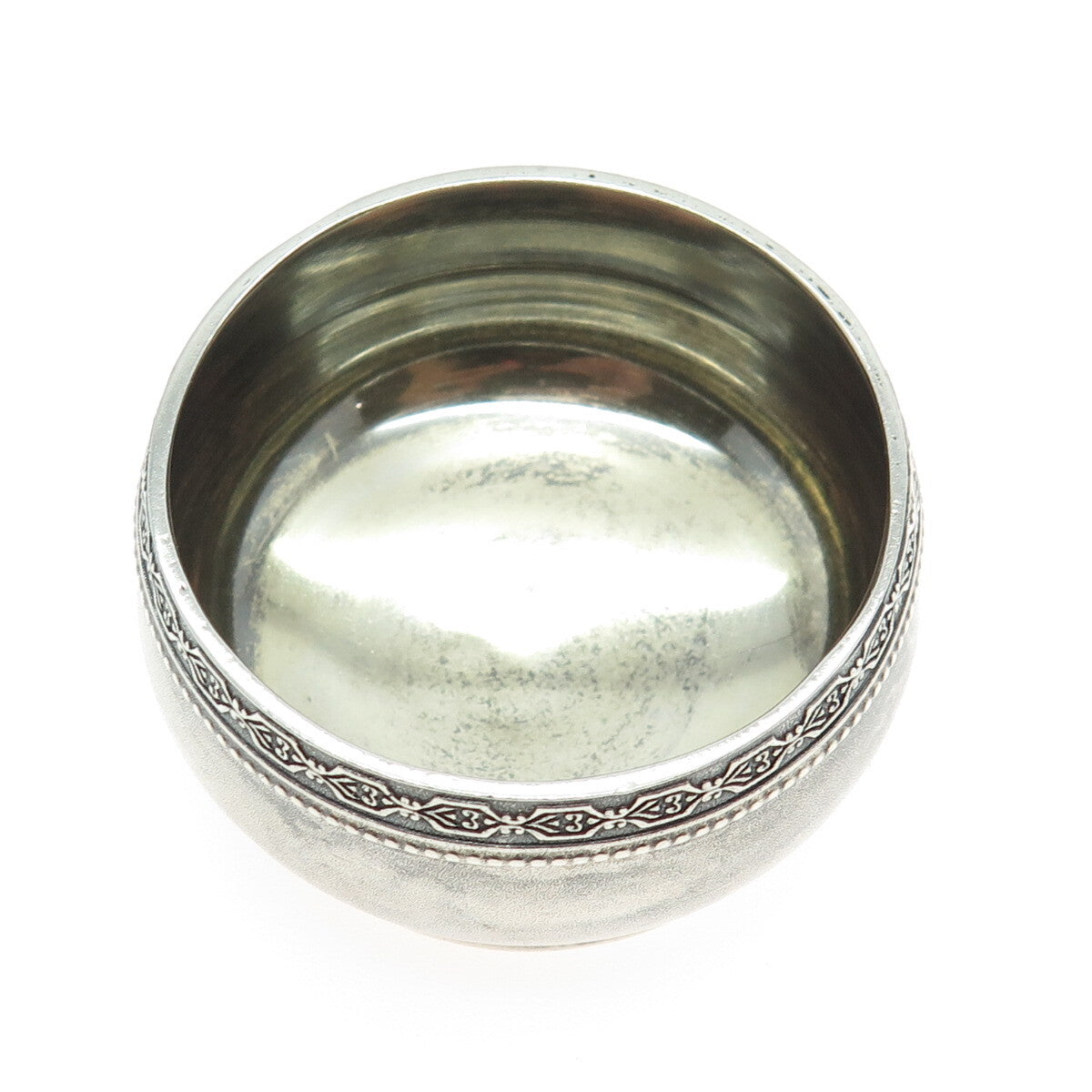 Tallinn Jewelry Factory 875 Silver Vintage 1955 Oxidized Saltcellar