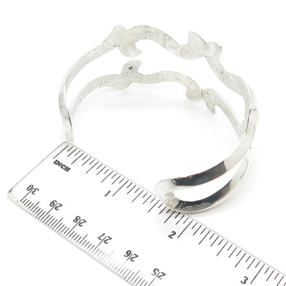 925 Sterling Silver Vintage Navite American Navajo Tribal Cuff Bracelet 6.75"