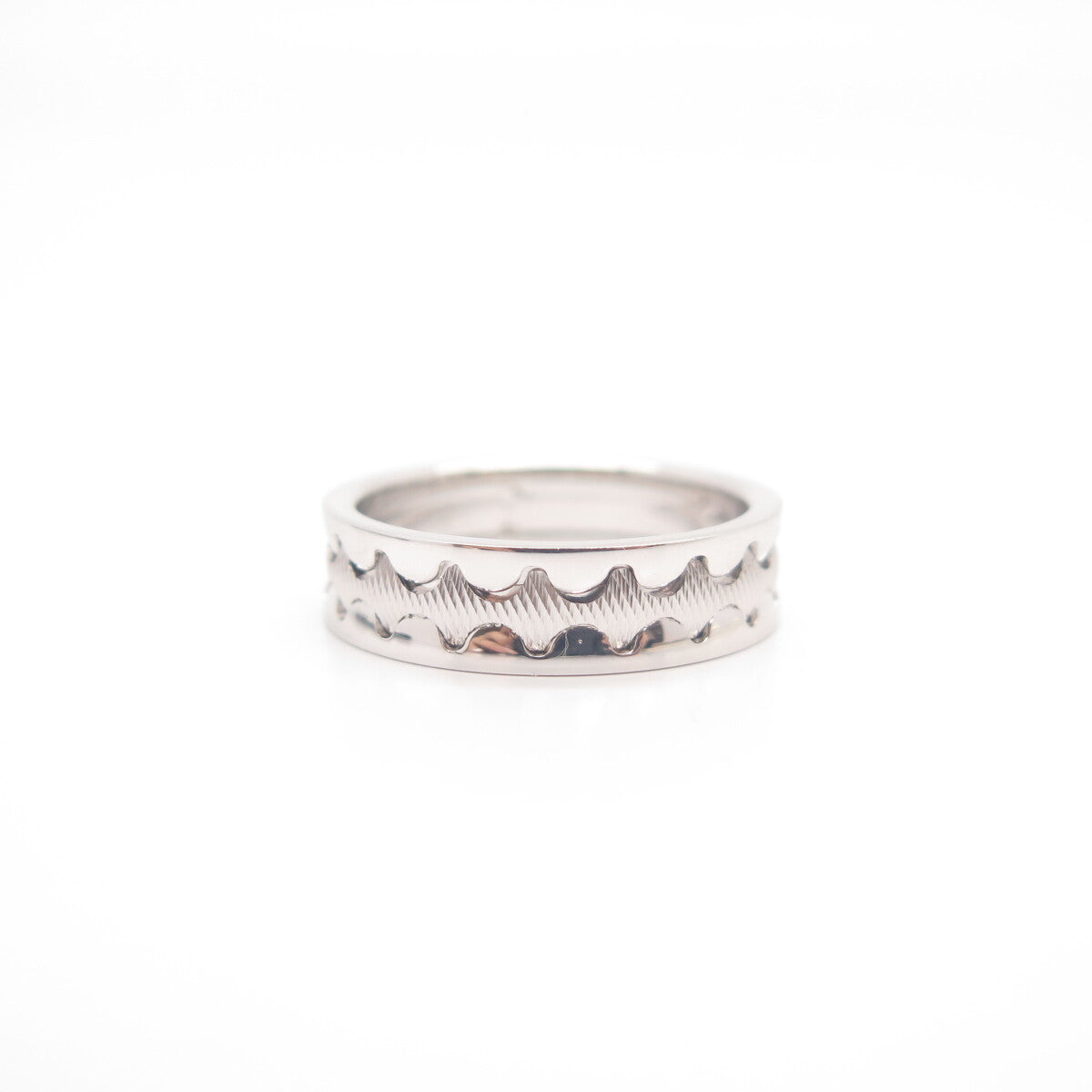 925 Sterling Silver Neos Striped Band Ring Size 9 3/4