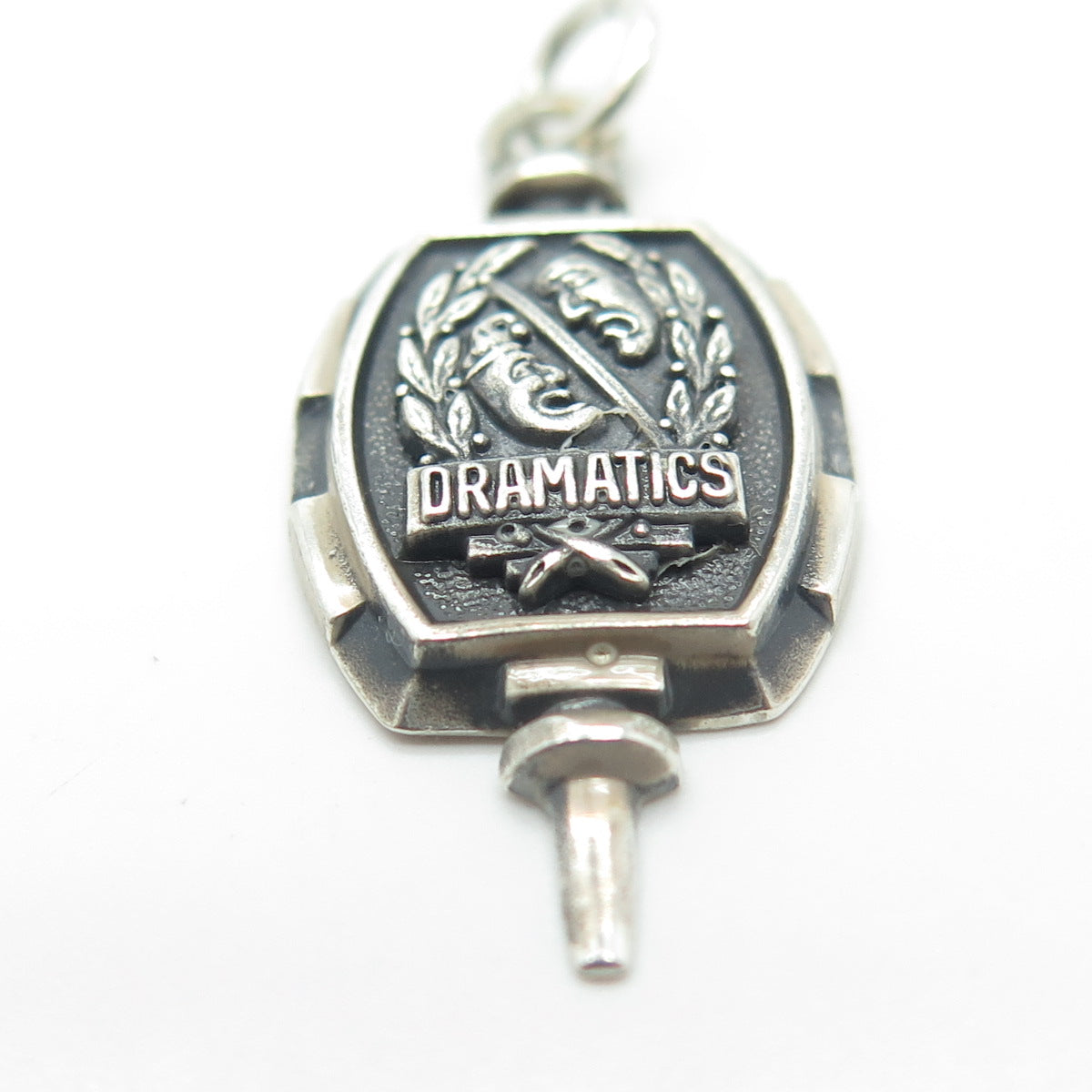 HERFF JONES 925 Sterling Silver Vintage Dramatics Memorabilia Charm Pendant