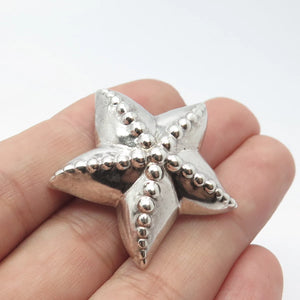 925 Sterling Silver Vintage SU Sand Dollar Puffy Pin Brooch