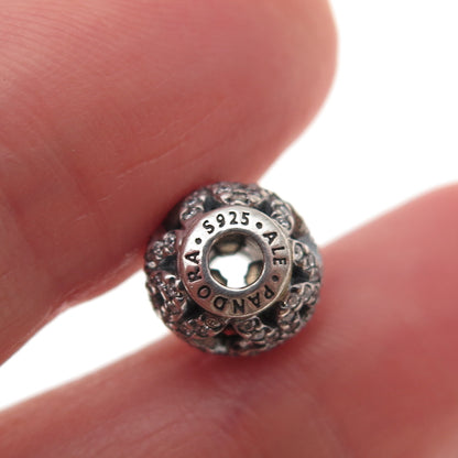 Pandora 925 Sterling Silver C Z Essence Appreciation Slide Bead Charm
