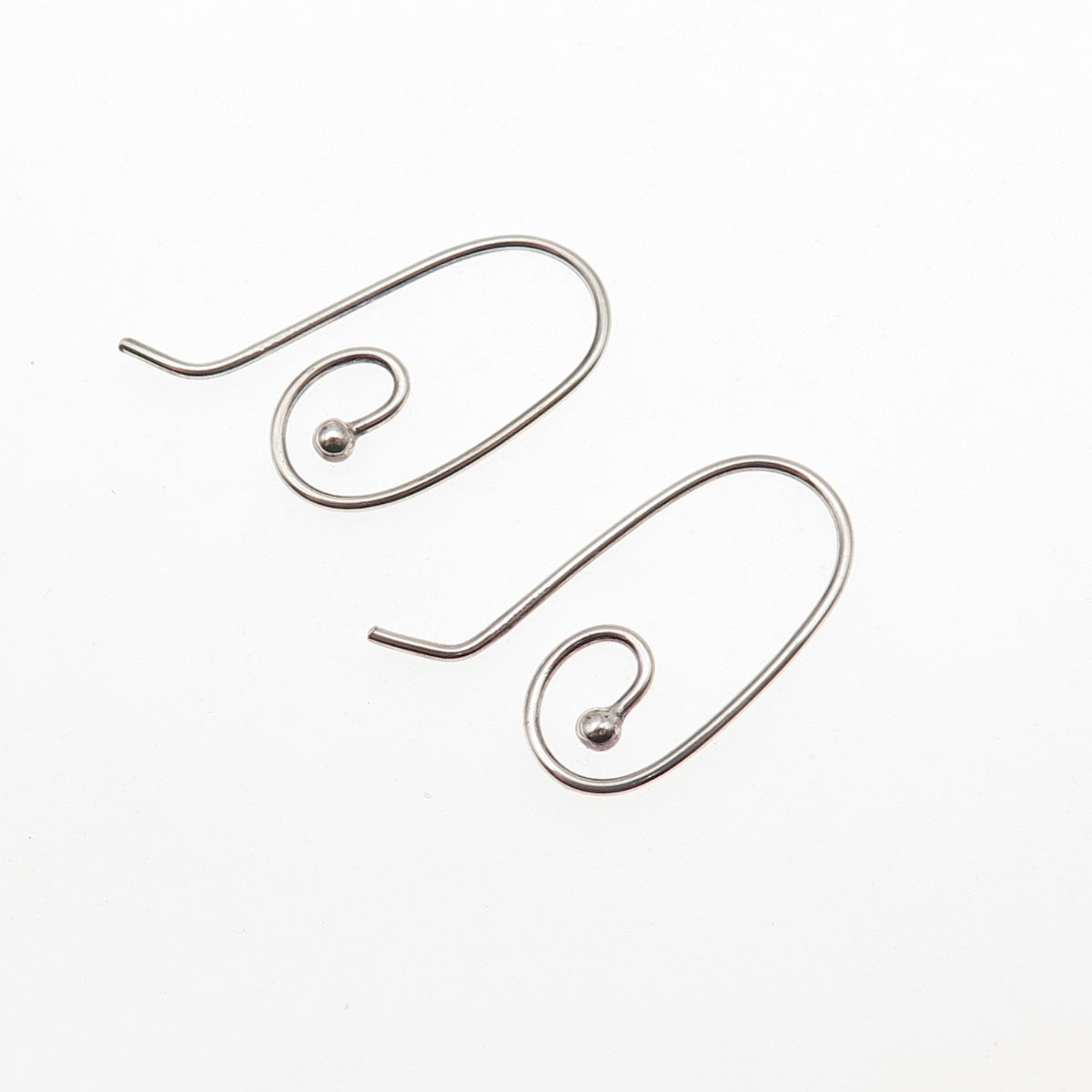 Pandora 925 Sterling Silver Spiral Hook Charm Holder Earrings