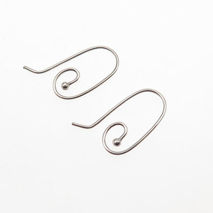 Pandora 925 Sterling Silver Spiral Hook Charm Holder Earrings