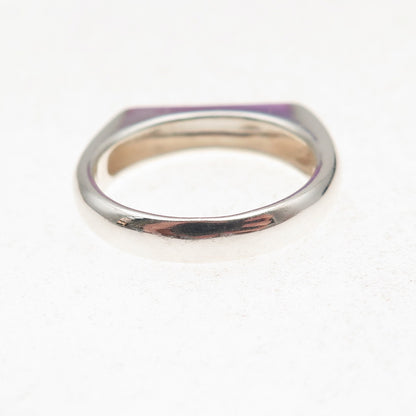 Silpada 925 Sterling Silver Vintage Bar Signet Ring Size 7.25