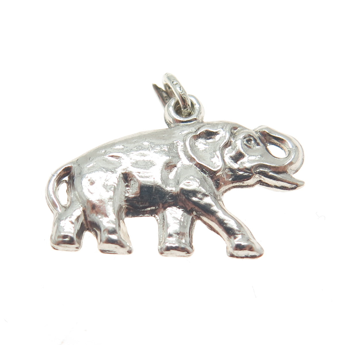 J.M. FISHER 925 Sterling Silver Vintage Elephant for Good Luck 3D Pendant