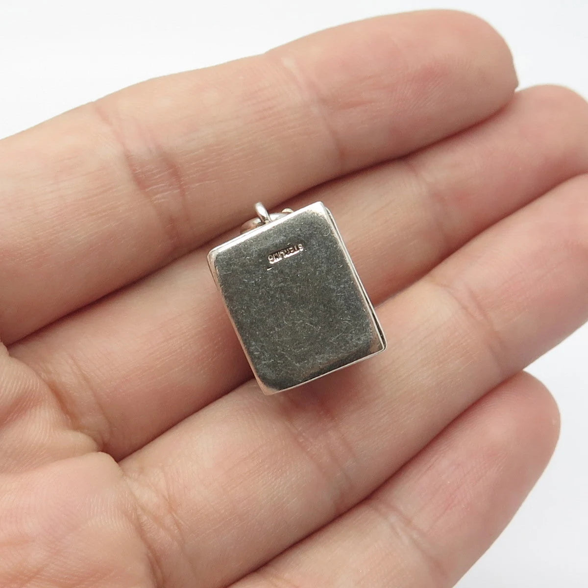 925 Sterling Silver Vintage US Federal Building Charm Pendant