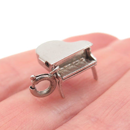 JEWELART Sterling Antique Art Deco Grand Piano Spring Ring Mini Locket Pendant
