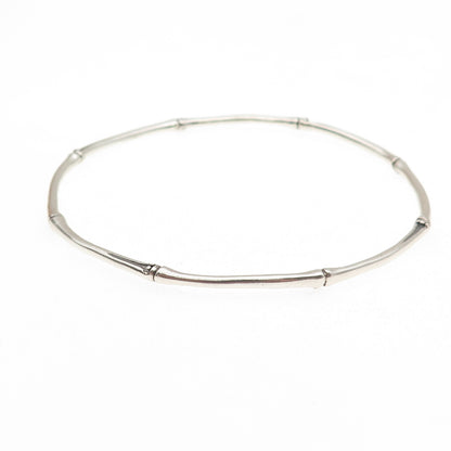 Effy BH 925 Sterling Silver Bamboo Stackable Bangle Bracelet 8.25"