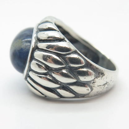 925 Sterling Silver Vintage Ross Simons Real Sodalite Gemstone Ring Size 5