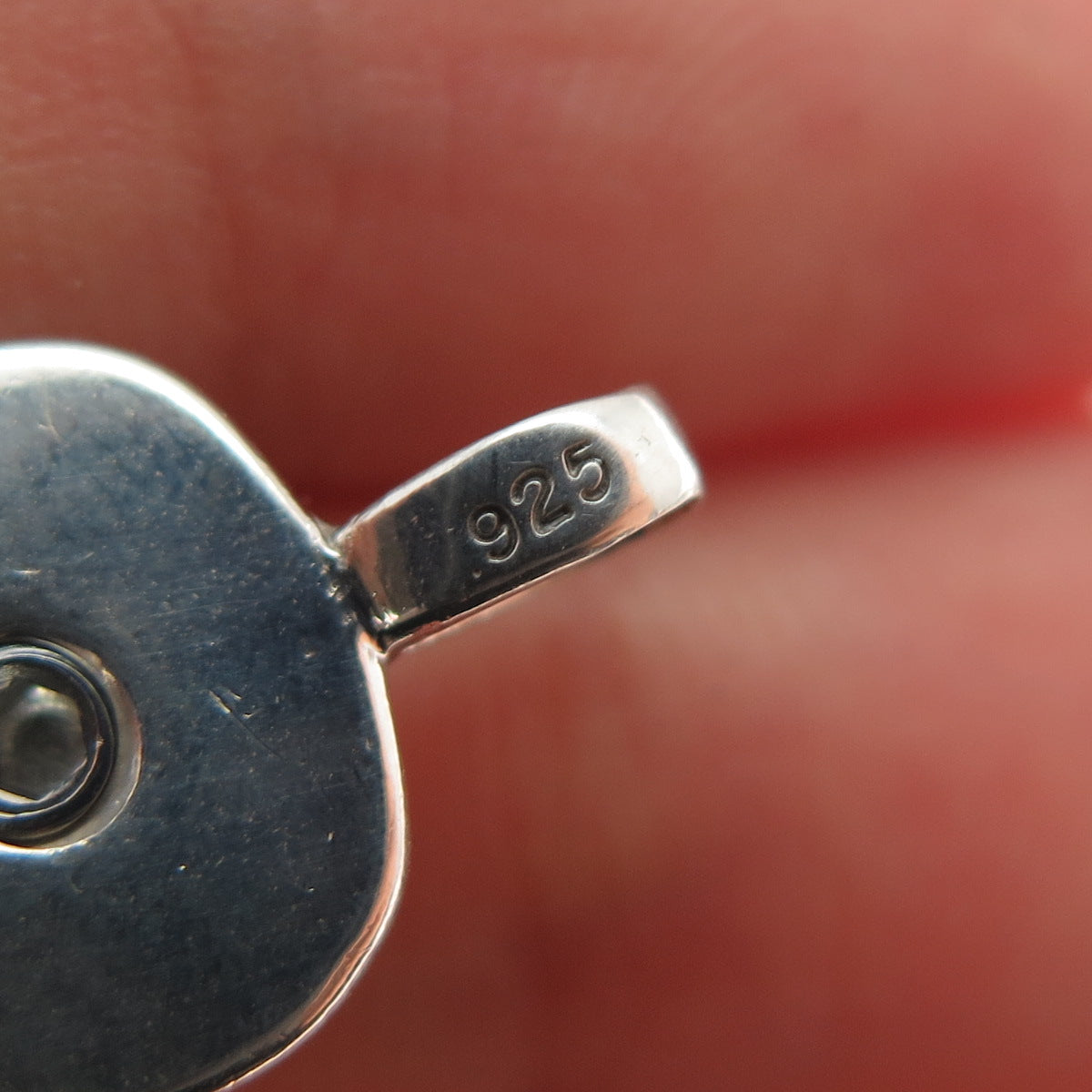 925 Sterling Silver Vintage Modernist Heart Minimalist Charm Pendant