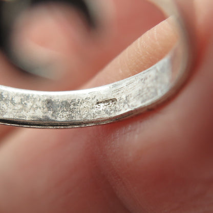925 Sterling Silver Vintage Sun Face Oxidized Ring Size 7