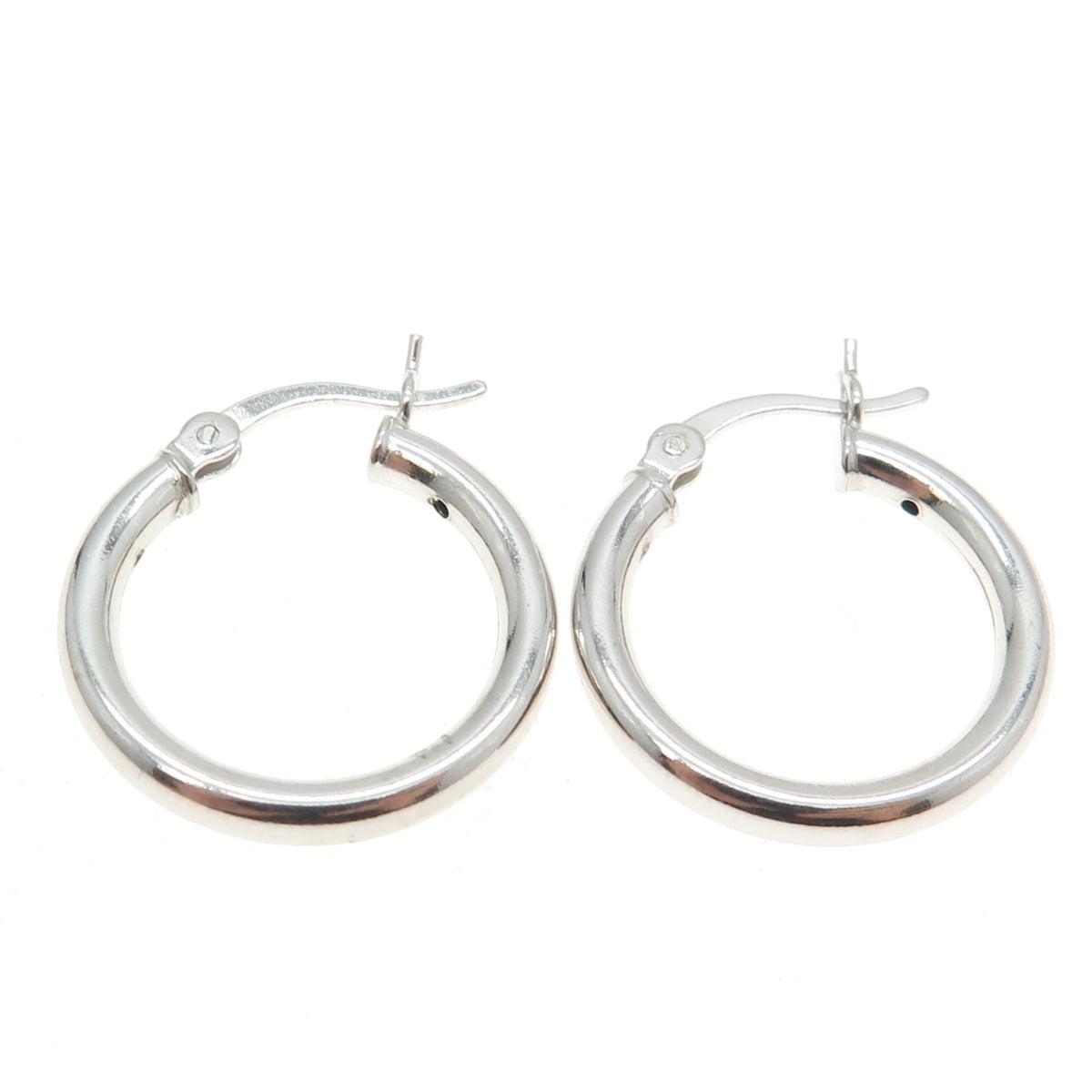 925 Sterling Silver Classic Hinged Hoop Earrings