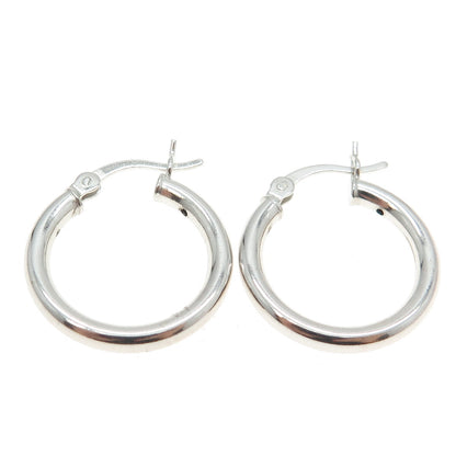 925 Sterling Silver Classic Hinged Hoop Earrings