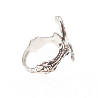 Avon 925 Sterling Silver Vintage Treasured Heart Adjustable Ring Size 8.75