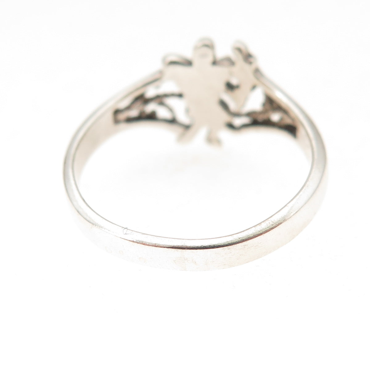 925 Sterling Silver Vintage Fairy Oxidized Ring Size 7.75