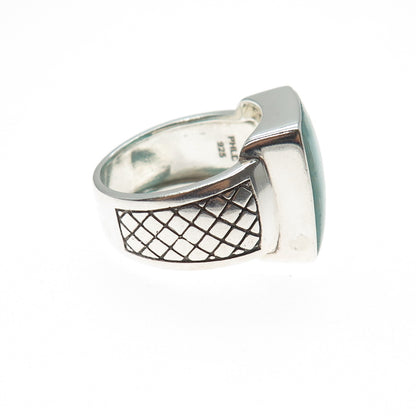 PHLD PlayHardLookDope 925 Sterling Silver Real Amazonite Ring Size 10.5