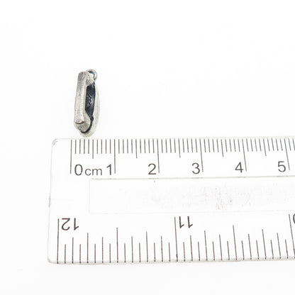 BALFOUR Sterling Vintage Princess Attendance Rotary Phone Oxidized Mini Pendant