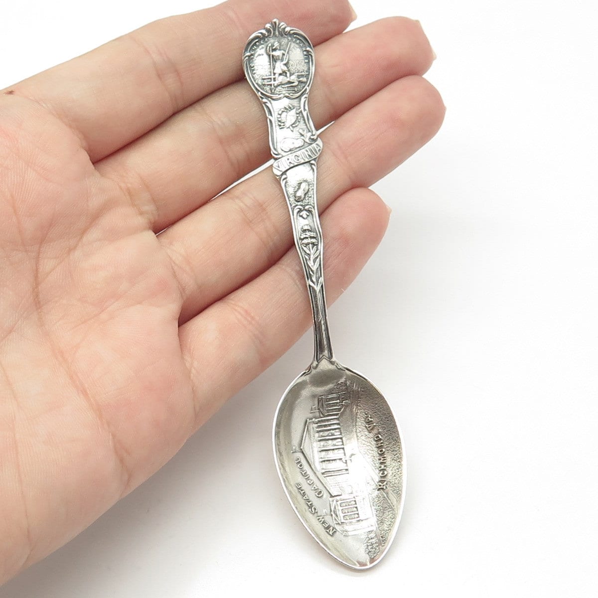 925 Sterling Silver Antique Art Deco Watson Virginia States & Cities Spoon