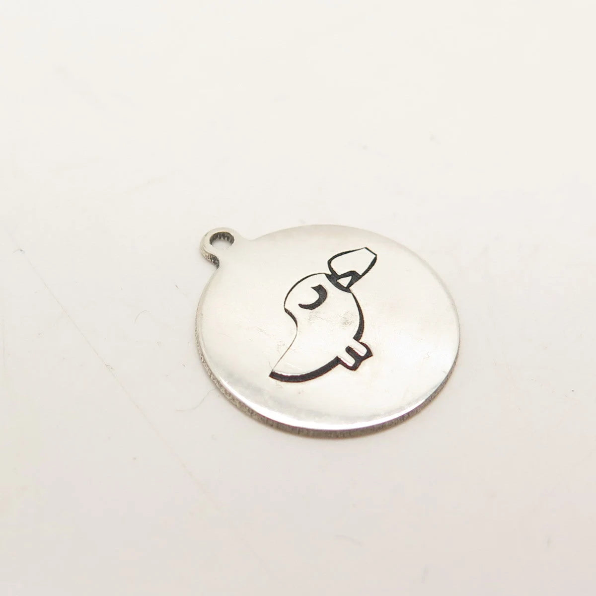 925 Sterling Silver USA Two In Town Bird Charm Pendant