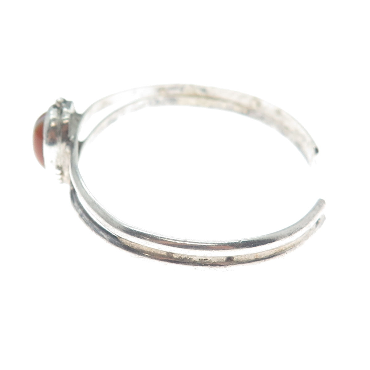 Old Pawn Sterling Silver Vintage Southwestern Agate Adjustable Bracelet 5.75"