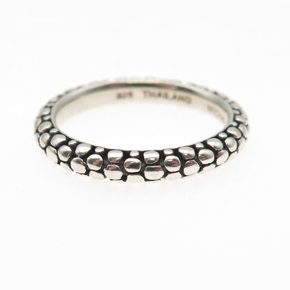 Michael Dawkins 925 Sterling Silver Dotted Oxidized Band Ring Size 8