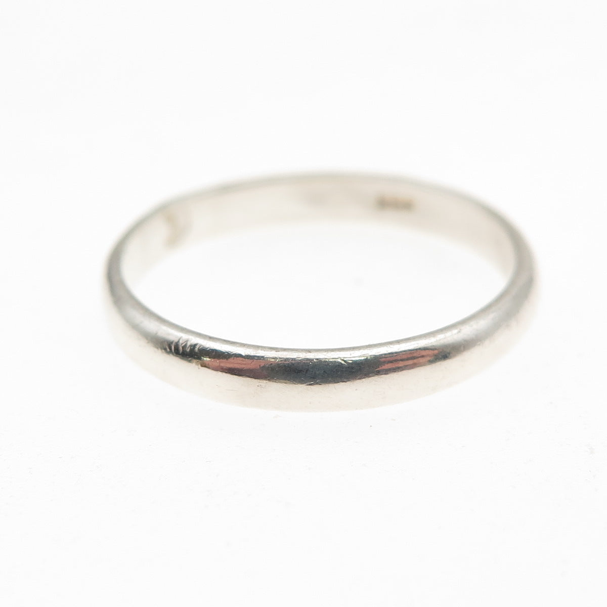 925 Sterling Silver Vintage Classic Wedding Band Ring Size 7.75
