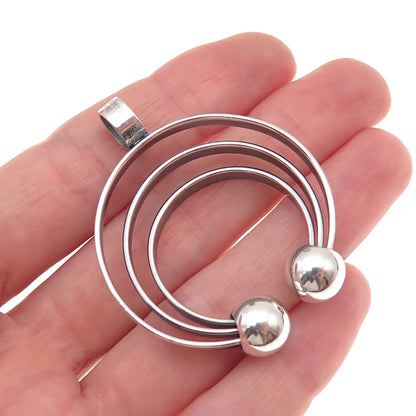 Kupittaan Kulta 925S Sterling Silver Vintage Finland Modernist Crescent Pendant