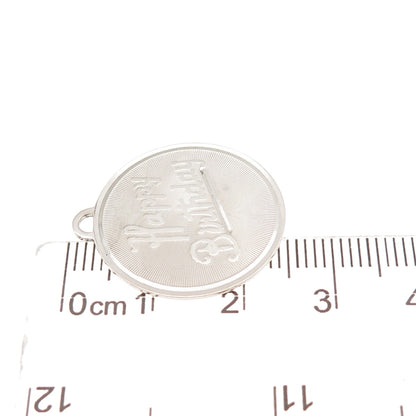 B.A. Ballou 925 Sterling Silver Vintage Happy Birthday Charm Pendant