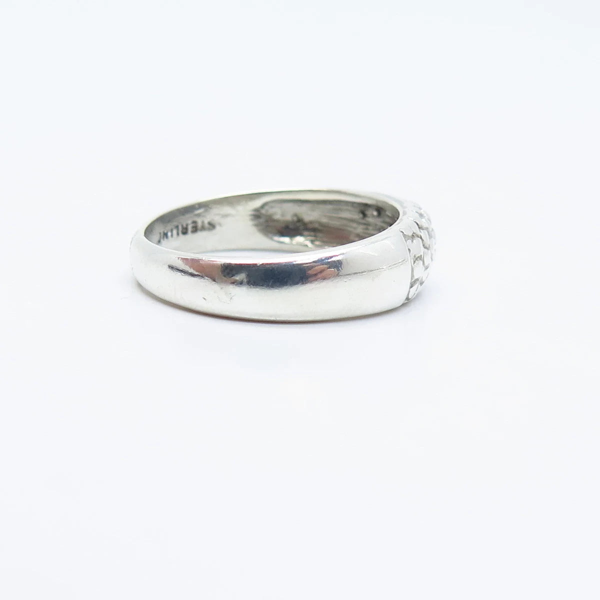 925 Sterling Silver Vintage C Z Dotted Ring Size 7.5