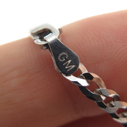 925 Sterling Silver Italy Curb Chain Necklace 16"