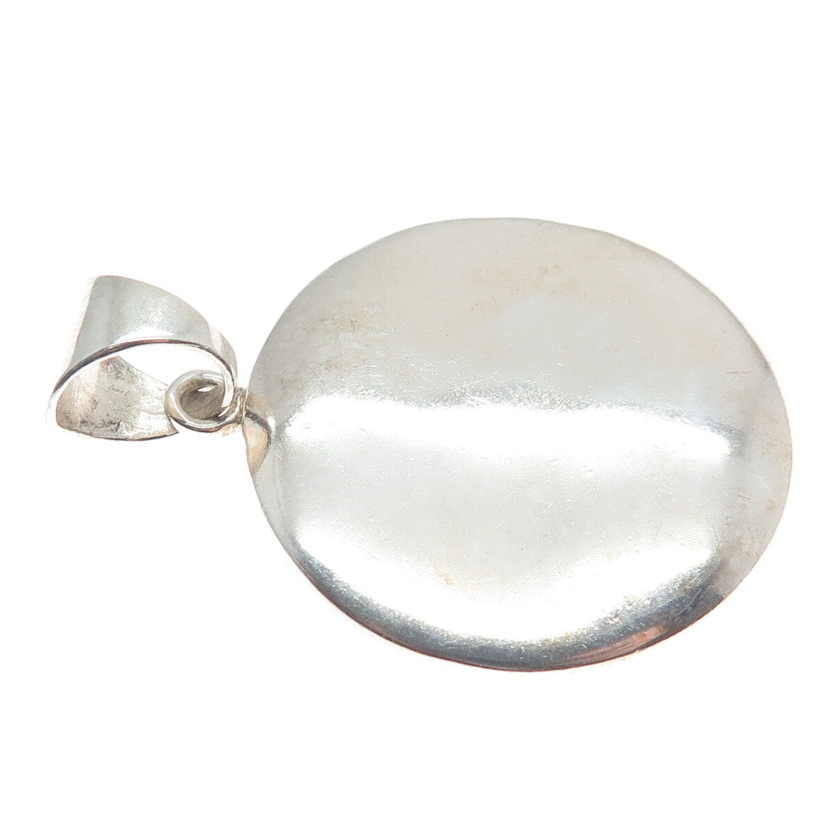 SILPADA 925 Sterling Silver Vintage Moon Round Disc Pendant