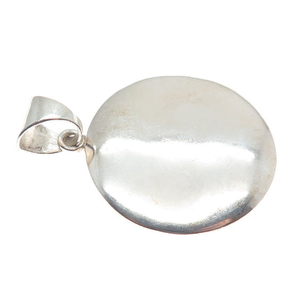 SILPADA 925 Sterling Silver Vintage Moon Round Disc Pendant