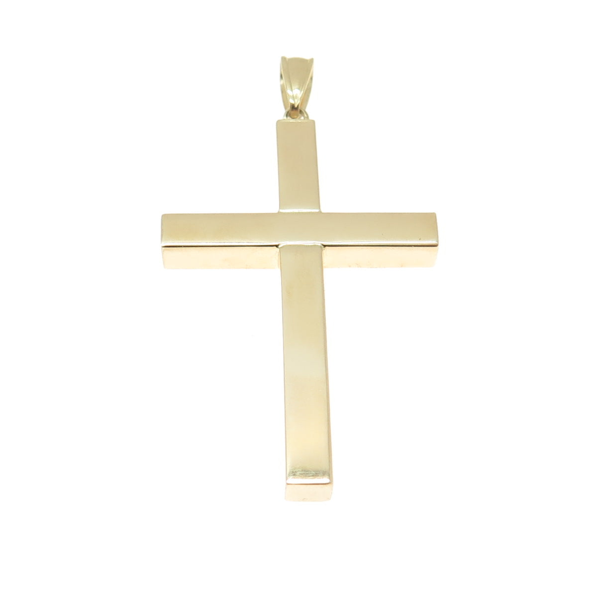 14K Yellow Gold Cross Religious Charm Pendant