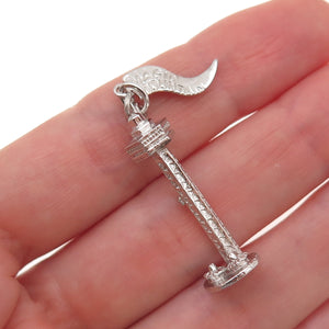 Pacific Jewelry Sterling Silver Vintage Sky Tower Magic Mountain Charm Pendant