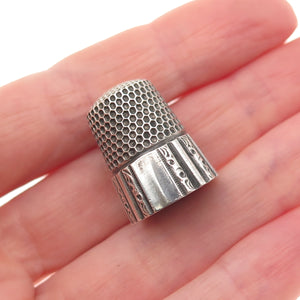 Simons Bros 925 Sterling Silver Antique Art Deco Sewing Thimble Size 9